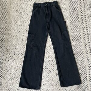 H&M black wash cargo jeans